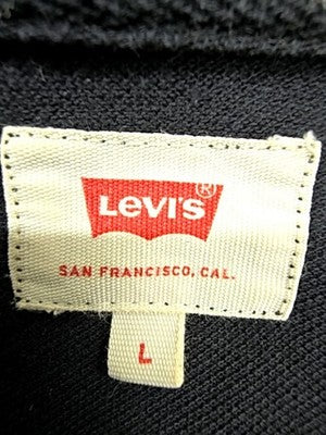 Levi's Men's Black Short Sleeve Polo Shirt L Cotton Logo