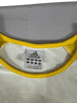 Adidas Women's L Yellow White Athletic Tank Top Sleeveless