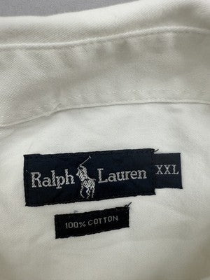 Ralph Lauren White 100% Cotton Classic Fit Button Down Shirt