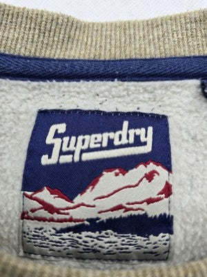 Superdry Men's Montana Grey Crewneck Graphic Sweatshirt M