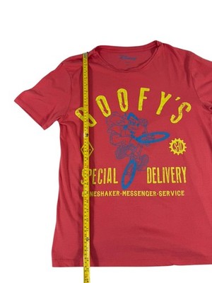 Disney Goofy Mickey Mouse Red Short Sleeve T-Shirt Size L