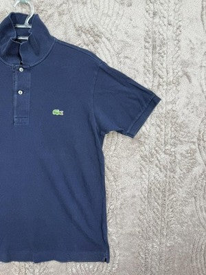 Lacoste L.12.12 Navy Cotton Pique Polo Shirt S Classic Fit Short Sleeve