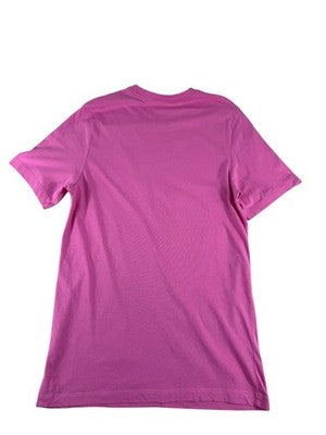 Nike Women's Pink Sportswear Club T-Shirt M Embroidered Logo Cotton