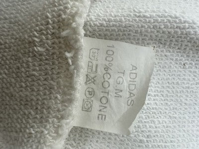 Adidas 3 Stripes White Fleece Crewneck Sweatshirt M Regular