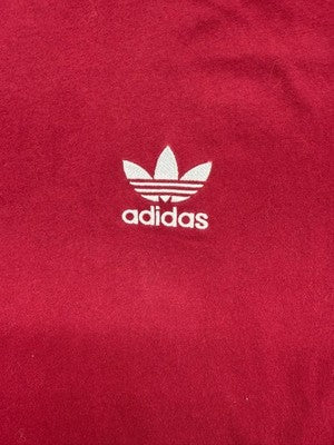 Adidas Originals Men's XS Burgundy Stripe 3-Stripes T-Shirt Cotton