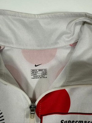 Nike XL Tour De France Polka Dot Cycling Jersey White Red Long Sleeve
