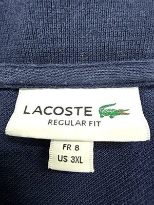 Lacoste Men's 3XL Navy White Green Colorblock Polo Cotton France (Stained)