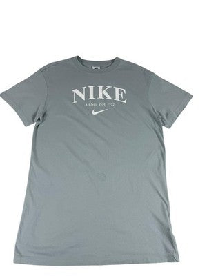 Nike Women's S Gray Athletic T-Shirt Swoosh Graphic Print