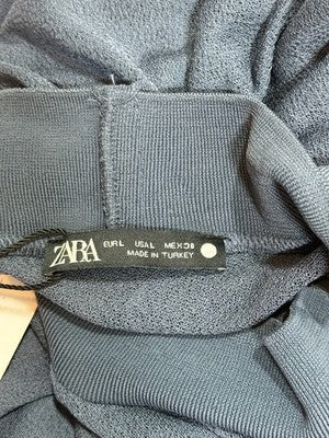 Zara Grey Turtleneck See-Through Long Dress Size Large