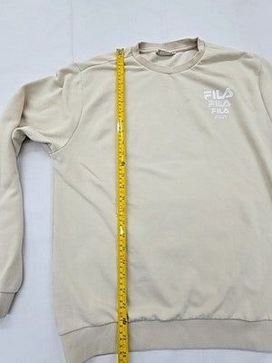 Fila Grey Heather Crewneck Sweatshirt Men's M Fleece Tennis Logo
