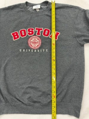Champion Boston University Pullover Hoodie Gray Size L