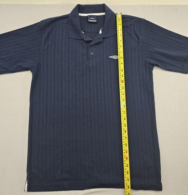 Umbro Men's Navy Short Sleeve Polo Shirt M 38/40 Cotton Blend