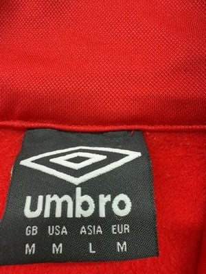 Umbro Retro Red Track Jacket Men's M Full Zip Polyester Long Sleeve