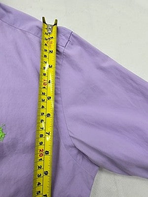 Polo Purple Slim Fit Long Sleeve Button Down Shirt S Cotton