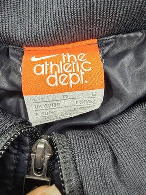 Nike Men's Black Track Jacket Large Full Zip Polyester