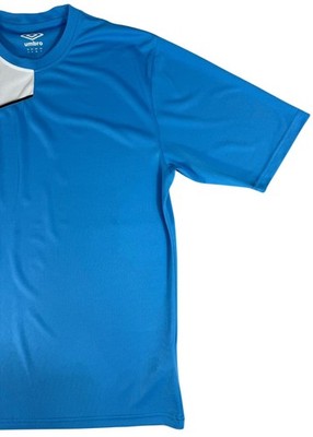 Umbro Men's XL Blue Striped Soccer Jersey Short Sleeve Crewneck