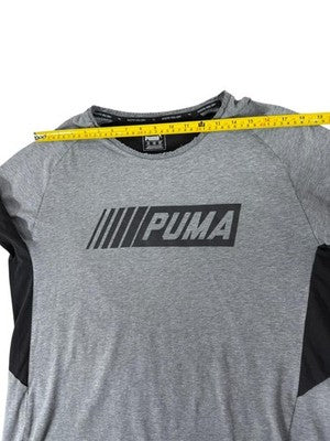 Puma Active Gray Black Color Block Athletic T-Shirt XXL