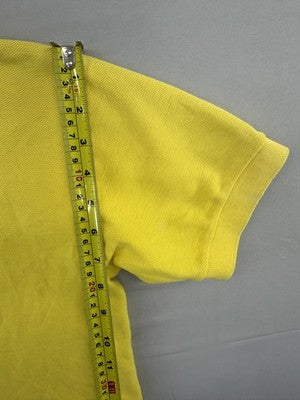 Polo Ralph Lauren Yellow Men's M Short Sleeve Polo Shirt Cotton