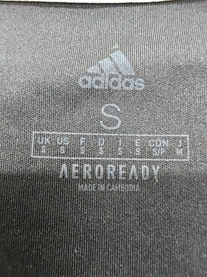 Adidas Men's Black Slim Fit AeroReady Jersey S Short Sleeve