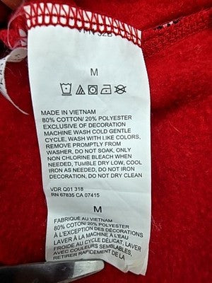 Nautica Men's M Red Quarter Zip Fleece Pullover Mock Neck