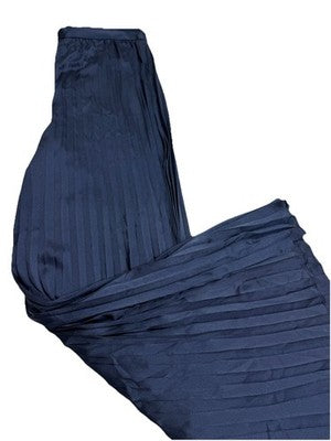 BNWT Michael Kors Pleated Satin Wide-Leg Pants In Midnight Blue Rrp $353