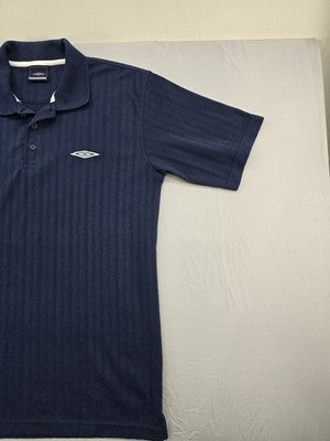 Umbro Men's Navy Short Sleeve Polo Shirt M 38/40 Cotton Blend