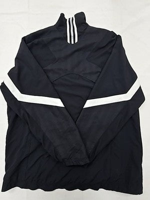 Adidas Men's XL Black Striped Training Jacket Zip Pockets Poly