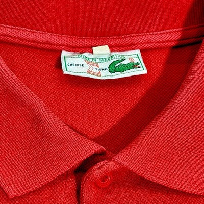 Chemise Lacoste Red 2 Button Polo Shirt Crocodile Logo Men's XL Free Shipping