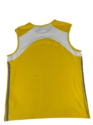 Adidas Women's L Yellow White Athletic Tank Top Sleeveless