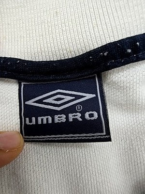 Umbro Men's White Polo Shirt XL Short Sleeve Button Regular