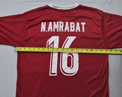 Adidas Men's Red L Sports Jersey Climacool V-Neck Short Sleeve