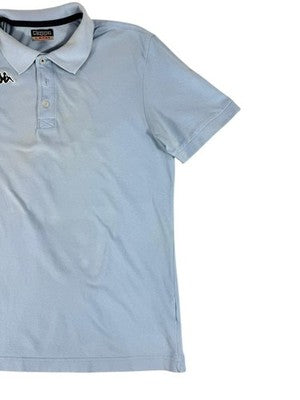 Kappa Men's Light Blue Polo Shirt Large Short Sleeve Cotton