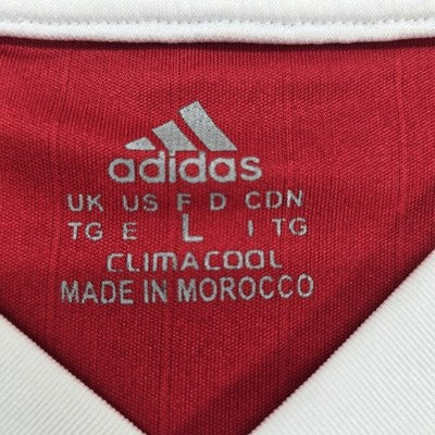 Adidas Men's Red L Sports Jersey Climacool V-Neck Short Sleeve