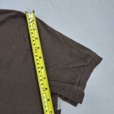 Puma Men's Brown Striped Cotton T-Shirt M Regular Short Sleeve