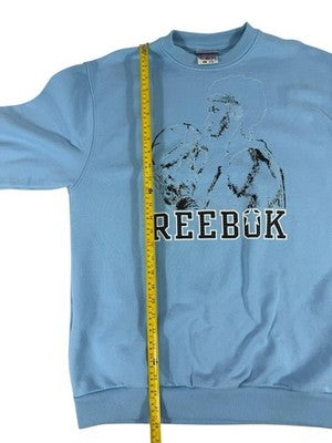 Reebok Light Blue Crewneck Fleece Sweatshirt Medium Men