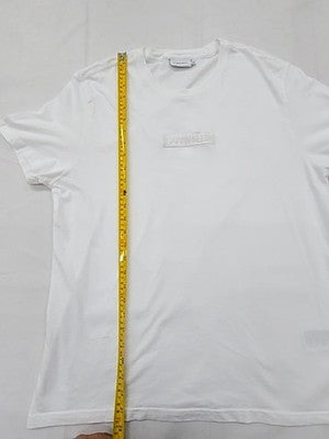 Calvin Klein Men's White XXL Short Sleeve Logo T-Shirt Cotton Jersey