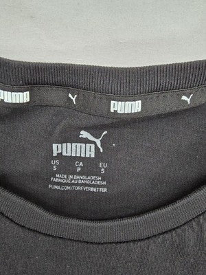 Puma Essentials Men's Black Logo Tee S Short Sleeve Cotton