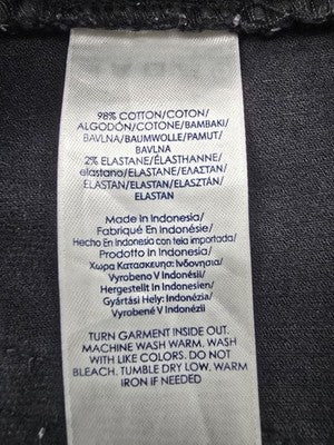Chaps Madden Straight Corduroy Pants Black Petite 14P Slimming