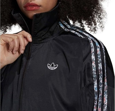Adidas Women's Half Zip Windbreaker Jacket Size Uk 12 Black