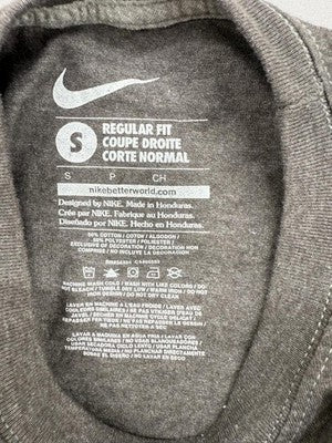 Nike Men's Grey S Short Sleeve Sportswear T-Shirt Embroidered Swoosh
