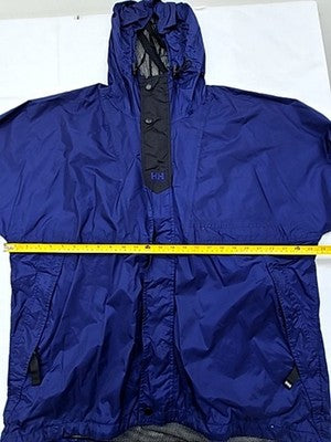 Helly Hansen Men's Navy L Waterproof Rain Jacket Hood Workwear
