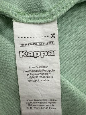Kappa Green Polo Shirt M Short Sleeve Cotton Button Unisex