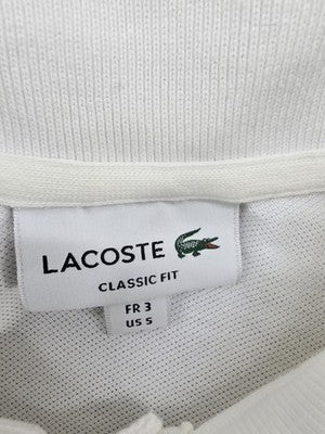 Lacoste L.12.12 White Cotton Polo Shirt Small Classic Fit