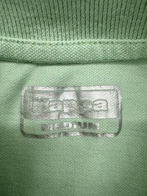 Kappa Green Polo Shirt M Short Sleeve Cotton Button Unisex