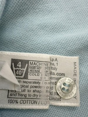 Fred Perry Boys Light Blue Waffle Polo Shirt Size 14/16 Regular