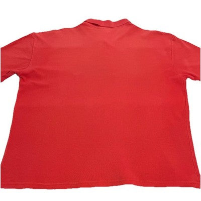 Chemise Lacoste Red 2 Button Polo Shirt Crocodile Logo Men's XL Free Shipping