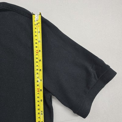 Kappa Men's Black Cotton Polo Shirt Large Short Sleeve Logo L
