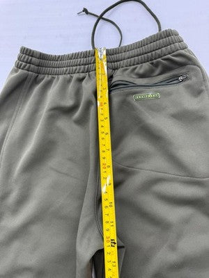 Adidas Men's Green Track Pants M Elastic Waist Drawstring Side Zips