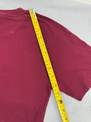 Adidas Originals Men's XS Burgundy Stripe 3-Stripes T-Shirt Cotton