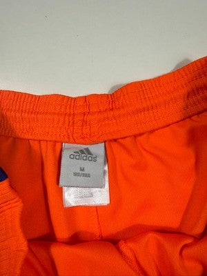 Adidas Orange Soccer Shorts M Elastic Waist Drawstring Polyester Thailand